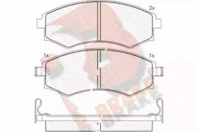 R BRAKE rb1267 -  Комплект тормозных колодок, дисковый тормоз
